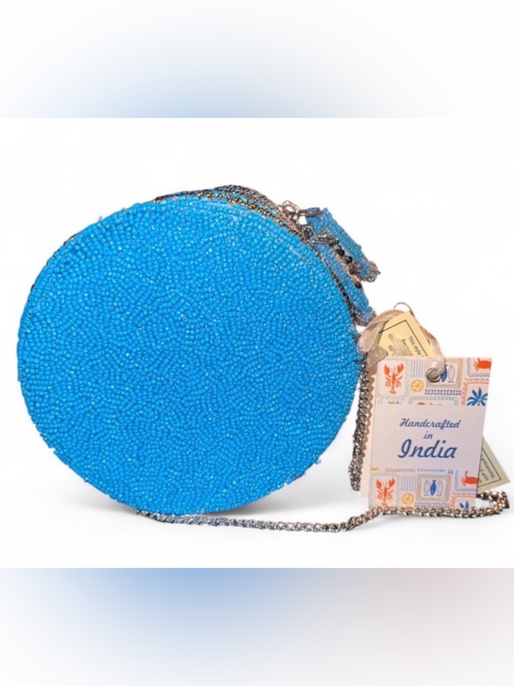 *Viral* Beaded 'CAVIAR SELECT' Round Handbag NWT - Picture 2 of 4